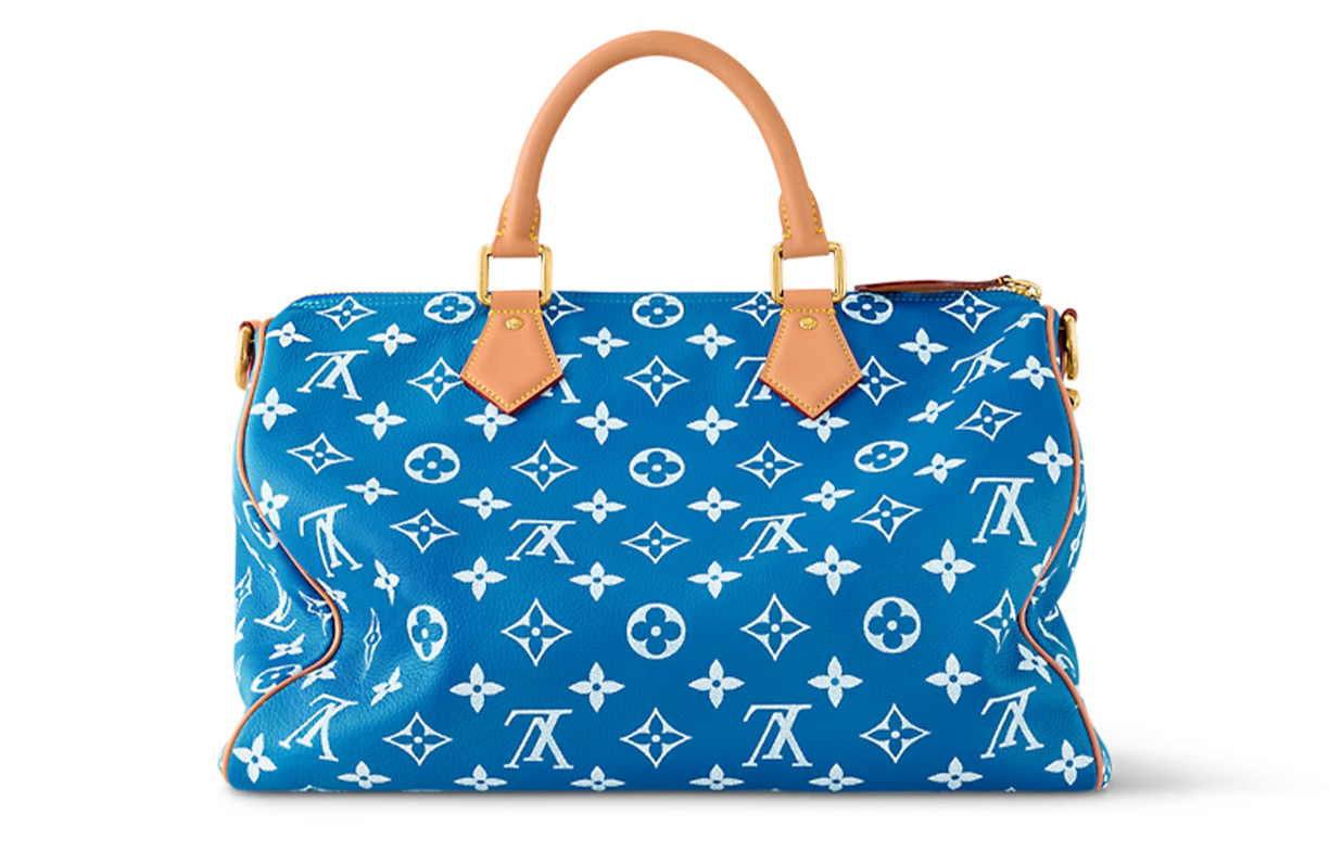 LOUIS VUITTON Сумка Speedy P9 Bandoulière 40 Monogram Leather Blue — фото 3