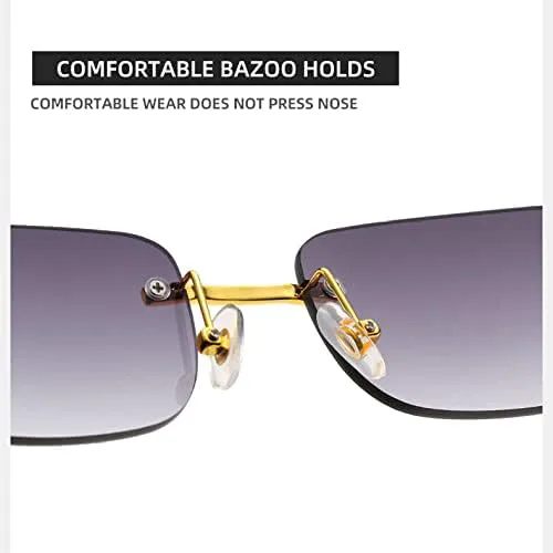 

Винтажные солнцезащитные очки без оправы для женщин и мужчин, для путешествий и вождения, металлические, с изображением головы леопарда MTZJH, Silver Clear