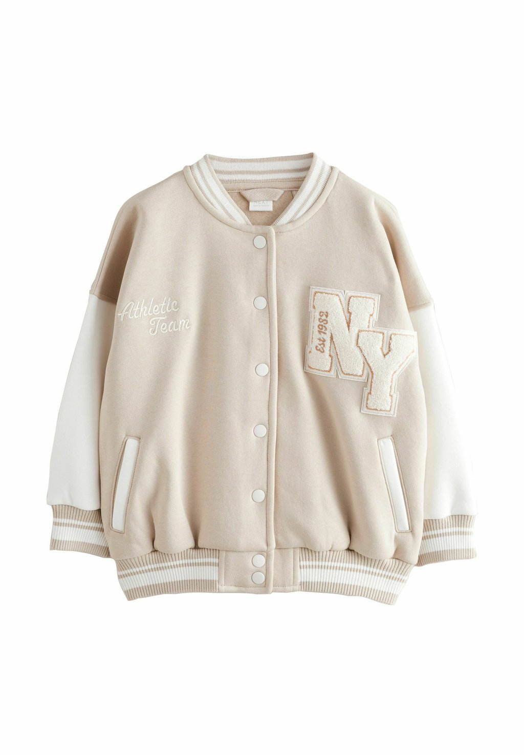 

Куртка-бомбер VARSITY EMBROIDERED Next, бежевый