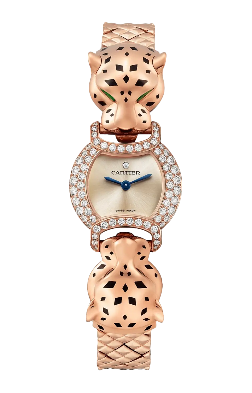 

Пантера де картье, розовое золото, бриллианты, цаворит, кварц - hpi01732 CARTIER