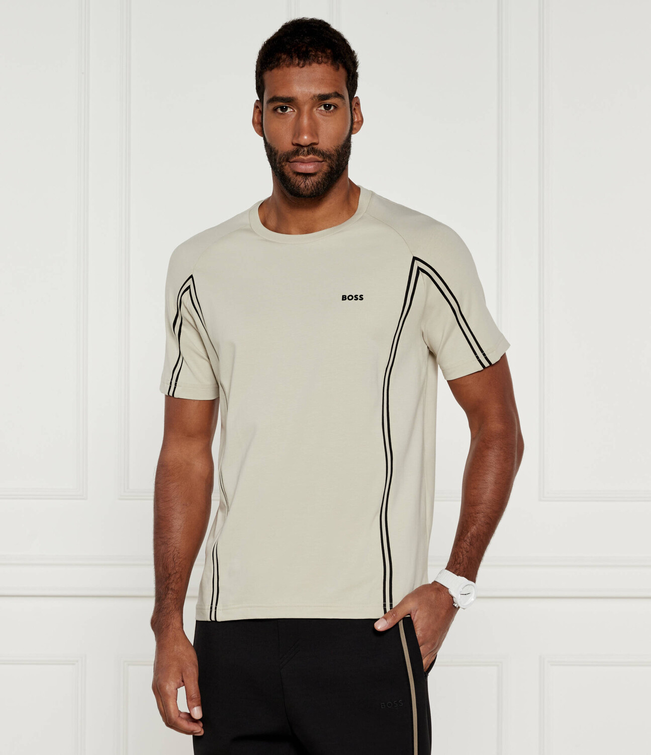 

Футболка BOSS GREEN TAPE Regular Fit, бежевый