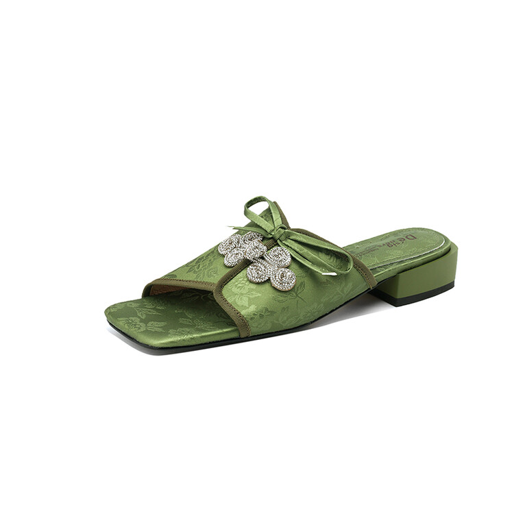 Скользостойкие износостойкие шлепанцы Yeezyy Reezy для женщин, золотистые — фото 2