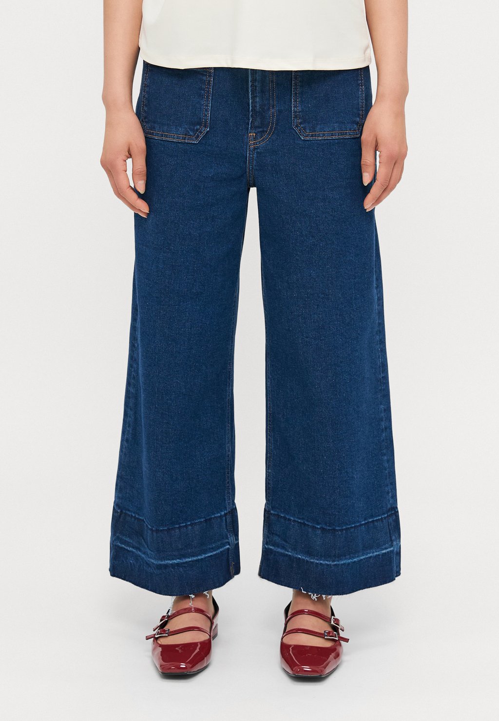 

Расклешенные джинсы STRIDE ANKLE GIBBONS GAP Petite, темно-синий