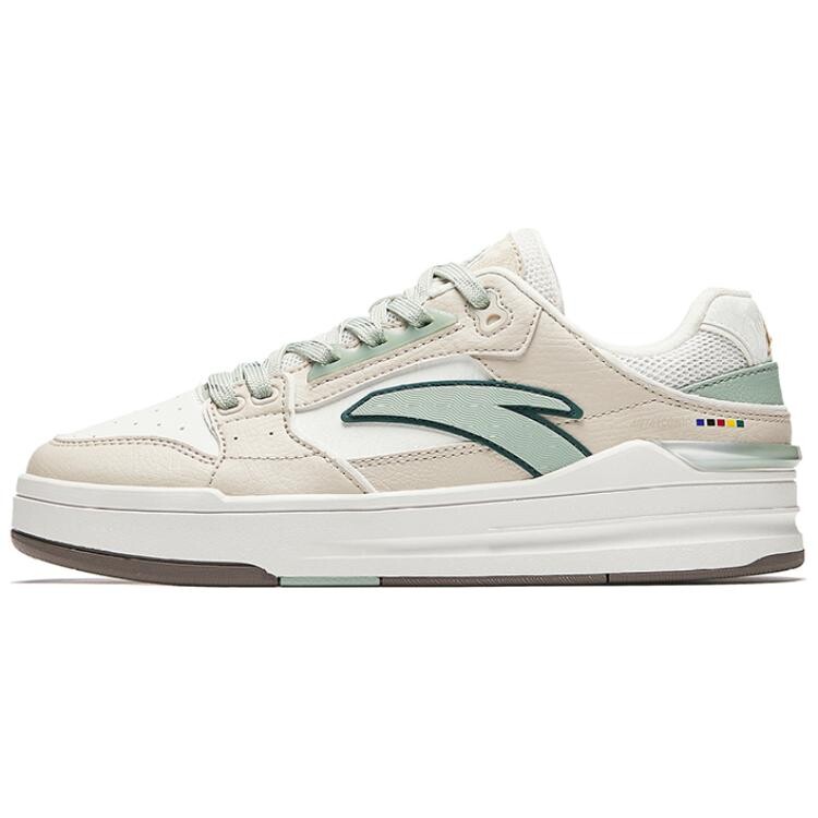 

Кроссовки ANTA Street Naughty Skateboarding Shoes Women's Low-top Paper White/Chalk White/Hydroxyl Green, зеленый