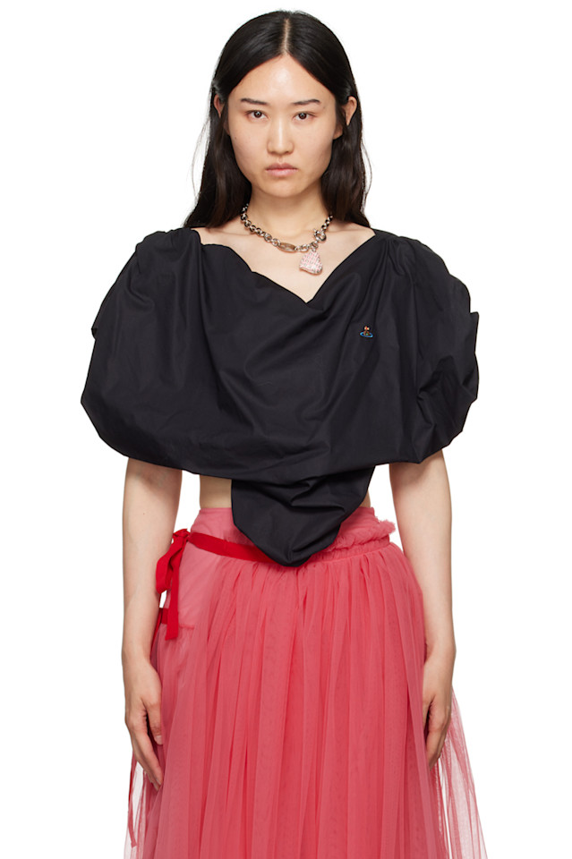 

Блузка с сердечками Vivienne Westwood, черный