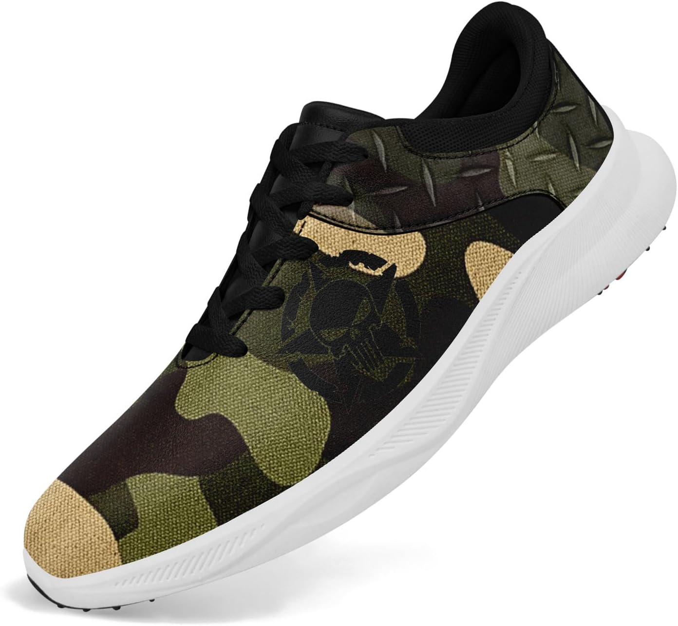 

Мужские гольф-кроссовки, легкие, с камуфляжным дизайном, нескользящие, дышащие спортивные кроссовки для ходьбы Onegam, черный/зеленый