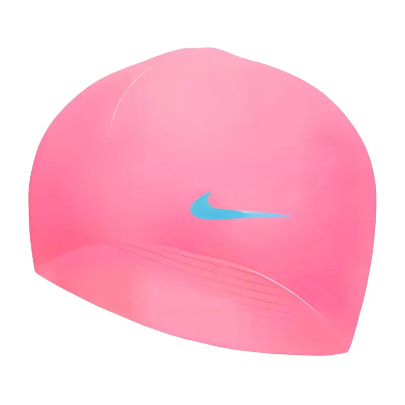 

Силиконовая плавательная шапочка для детей лето swim Nike, розовый/голубой
