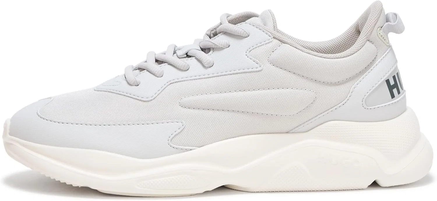Мужские кроссовки HUGO в беговом стиле с толстой резиновой подошвой, Grey Frost Grey — фото 2