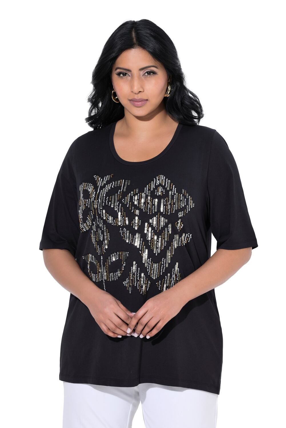 

Ulla Popken Футболка в черном цвете