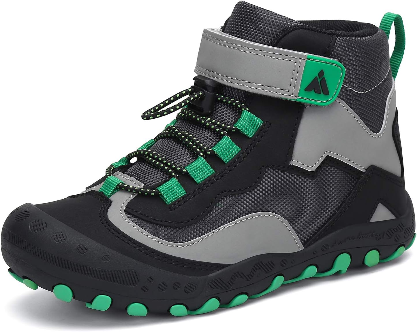 

Детские водонепроницаемые походные ботинки Mishansha, мальчики и девочки, противоударные, противоскользящие, спортивные обувь для активного отдыха и походов, Black/Green