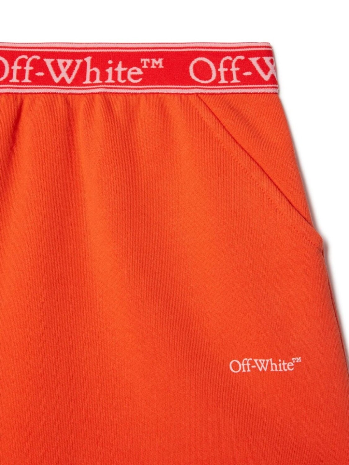 Юбка с логотипом на поясе Off-White Kids, оранжевый — фото 3