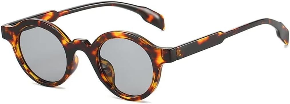 

Солнцезащитные очки с защитой UV400 | Маленькие круглые панк-очки с градиентными линзами | для женщин и мужчин, для занятий спортом на открытом воздухе и вождения DSVIGF, Leopard Grey