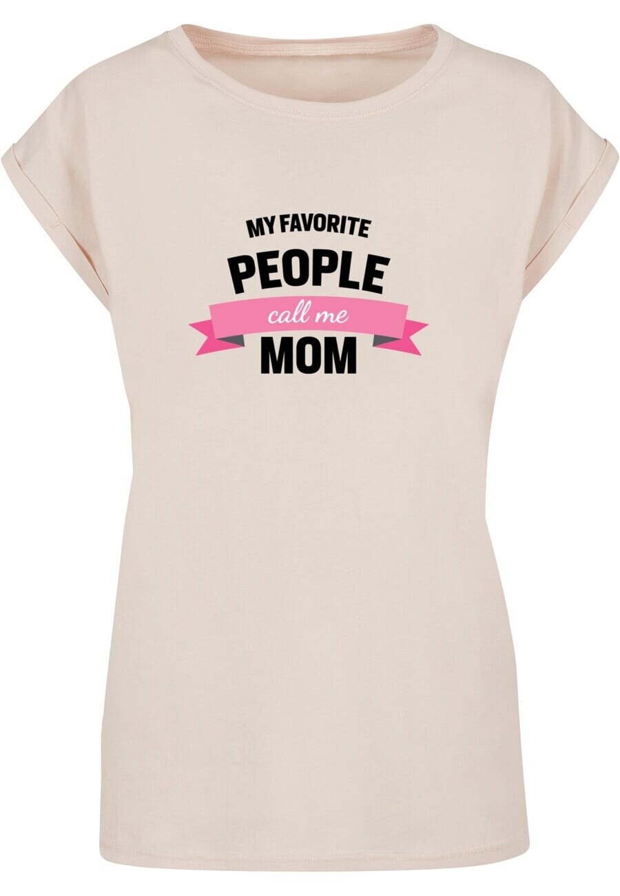

Футболка Merchcode Shirt Mothers Day - My Favorite People Call Me Mom, цвет pink/dusky pink