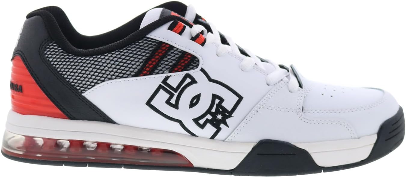 Мужские кроссовки для скейта DC Shoes, универсальные, белый/черный/красный — фото 2