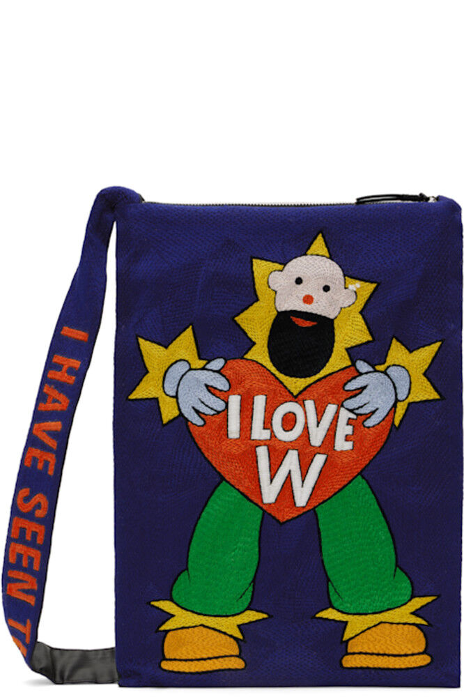 

Синяя сумка через плечо «I Love W» Walter Van Beirendonck