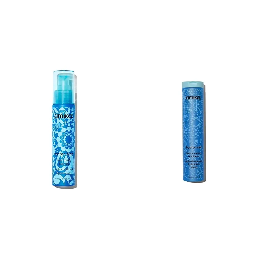 Набор Amika Water Sign: увлажняющее масло для волос с гиалуроновой кислотой и интенсивный увлажняющий кондиционер объемом 275 мл.