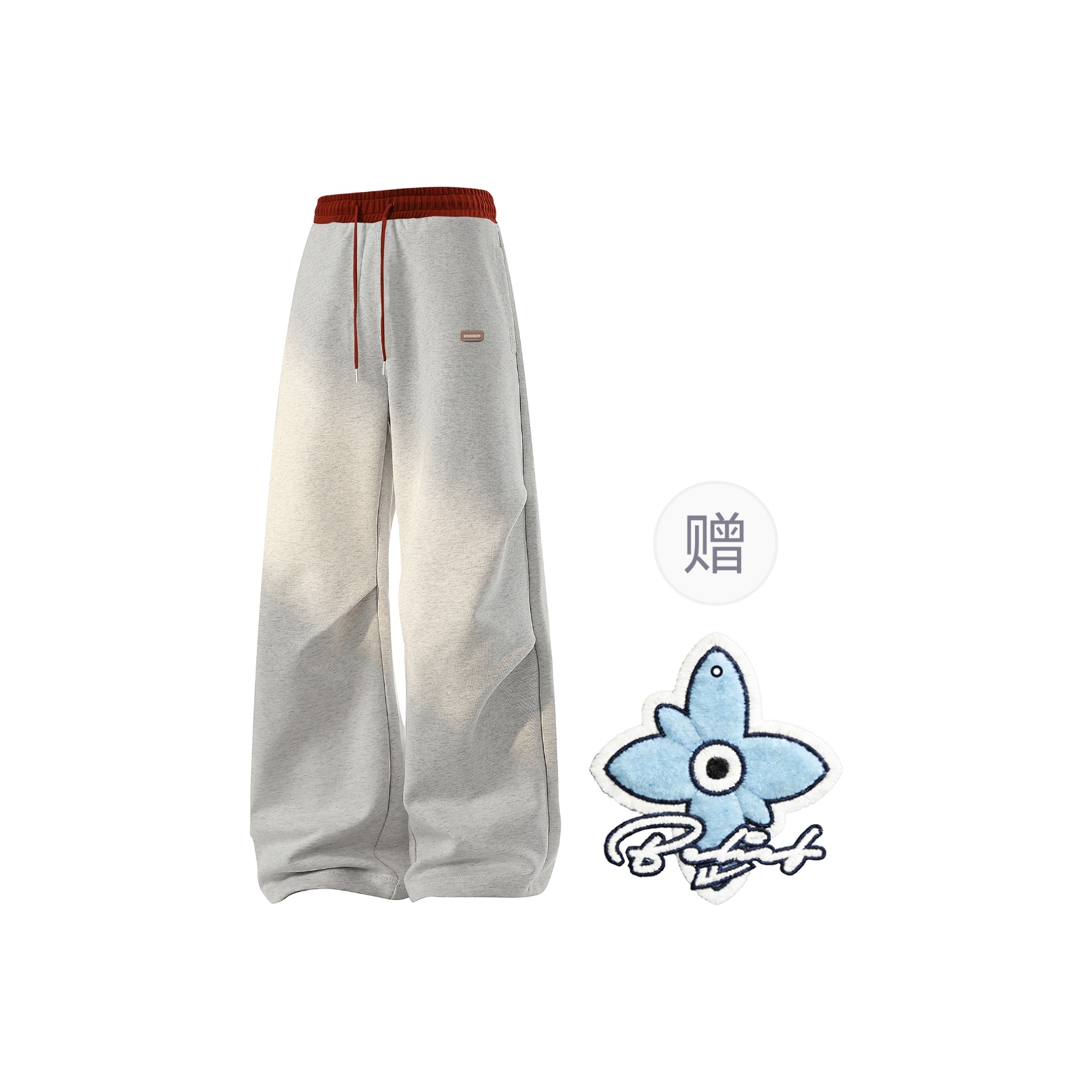 

Повседневные брюки Unisex Moderate Straight Fit WARRIOR, heather серый[free diy badge]