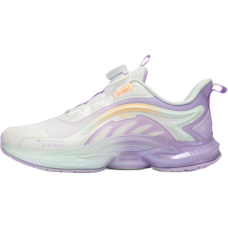 

XTEP Нескользящие износостойкие низкие детские кроссовки для повседневной носки, белые, фиолетовые, подростковые