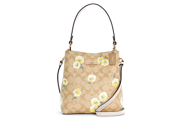 

Городская холщовая сумка с кожаной отделкой, ведро, женская ручная, через плечо, кроссбоди светло-хаки монорамка COACH