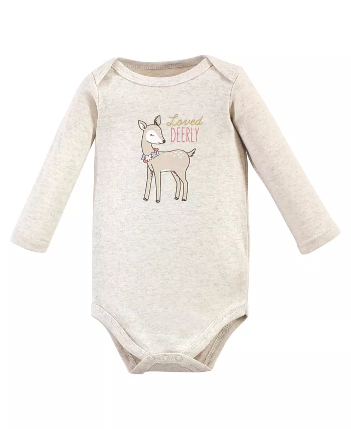 Детский комбинезон Hudson Essential с длинными рукавами из 100% хлопка, набор из 3 штук Hudson Baby, розовый — фото 3