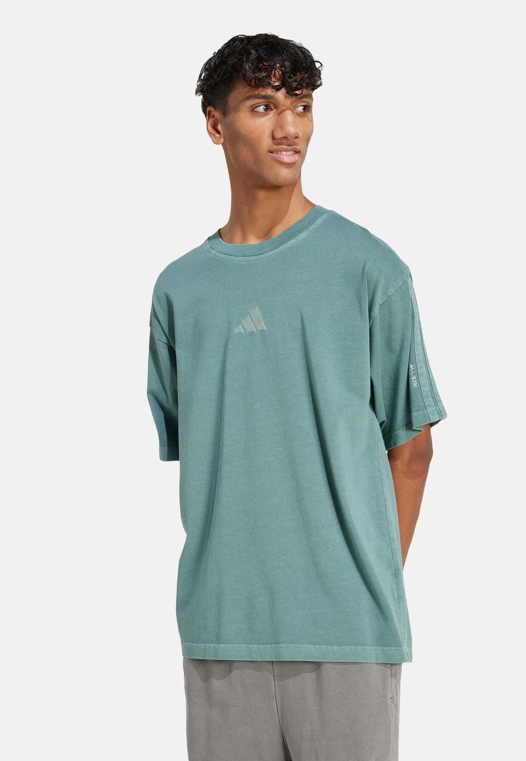 

Базовая футболка ALL SZN WASHED Adidas Sportswear, цвет Aurora Ivy