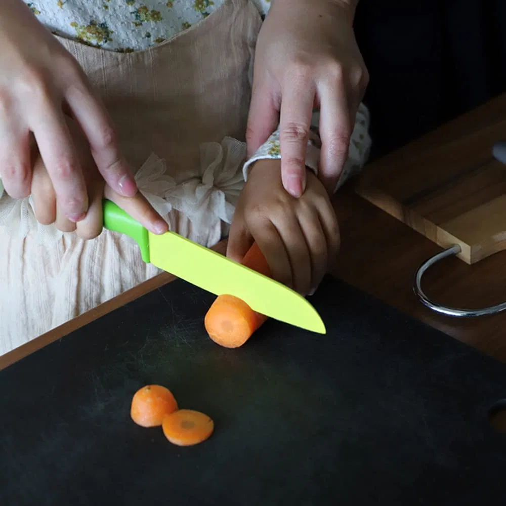 Детский кухонный нож «PEA» 11,5 см, зеленый, от Satake Sangyou — фото 2