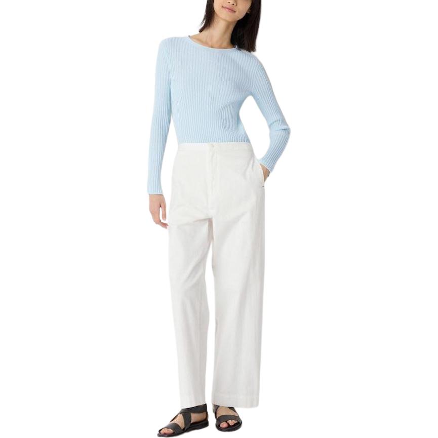 Ines De La Fressange X Ines De La Fressange Повседневные брюки женские цвета слоновой кости UNIQLO — фото 3