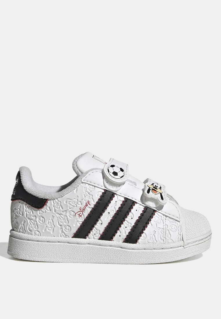 Кроссовки детские, Superstar II, Adidas x Disney, белый/черный/красный