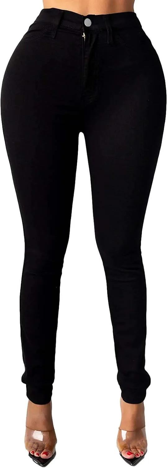 

Скинни джинсы для женщин Ripped High Waist Stretchy Butt Lift