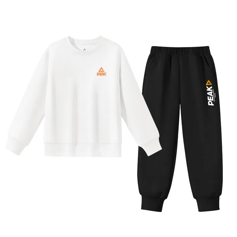 Детский спортивный костюм PEAK Crew Neck Moderate белый