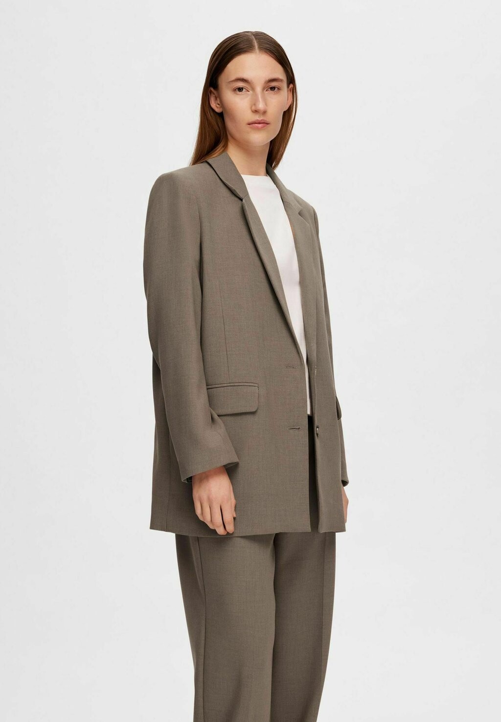 

Полупальто Selected Femme, цвет camel