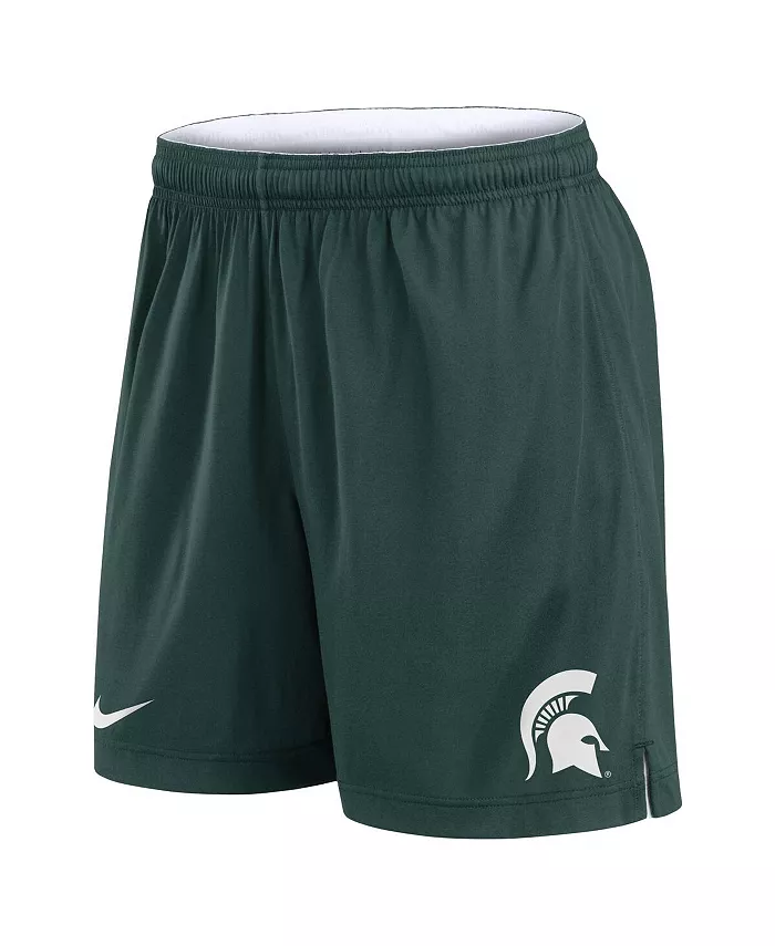 Мужские бело-зеленые реверсивные шорты для тренировок Michigan State Spartans Primetime Nike — фото 4