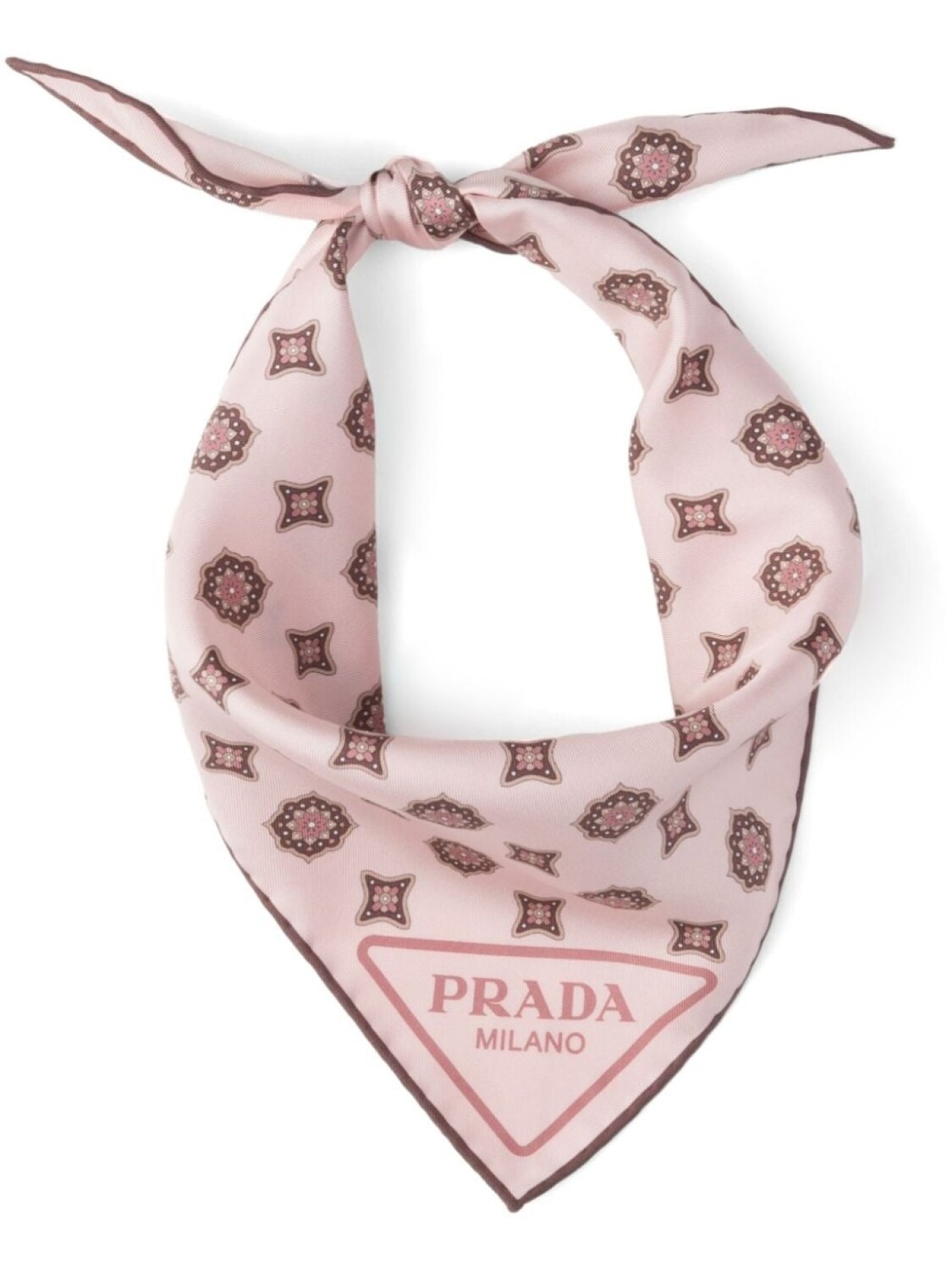 

Prada шелковый шарф с узором пейсли, розовый