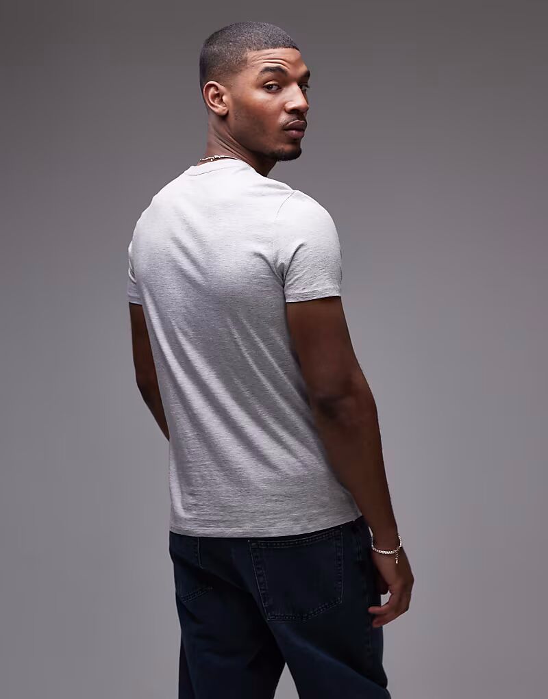 Футболка Lacoste Pima Cotton серого цвета — фото 3