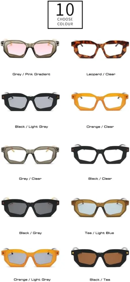 

Женские двухцветные солнцезащитные очки, модные очки с прозрачными линзами, мужская панк-оправа с заклепками, солнцезащитные очки UV400 SZVVBKK, Leopard Tea