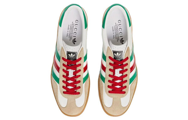 Кроссовки adidas x gazelle 'white green red' Gucci, белый — фото 4