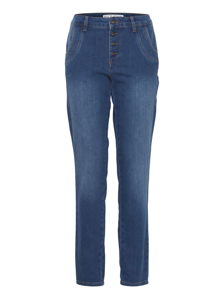 

Джинсы PZMELINA свободного кроя из средне-синего денима Pulz