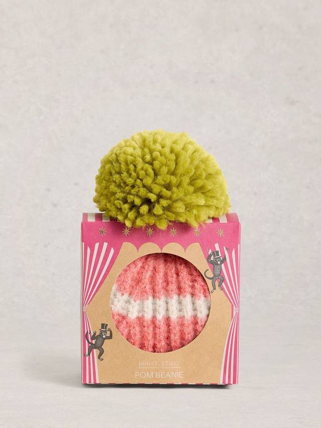 

Шапка с помпоном из шерсти с добавлением других материалов White Stuff