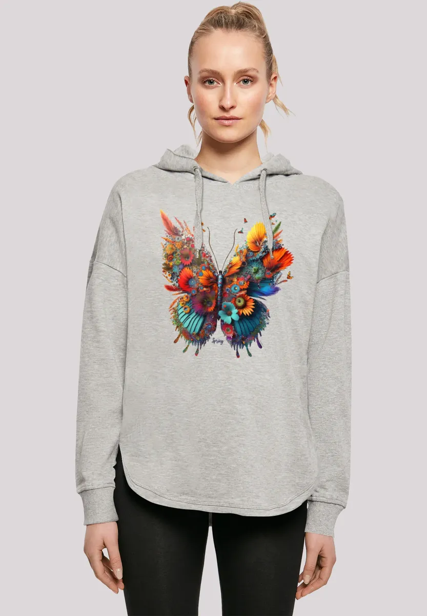 

Толстовка F4NT4STIC "Butterfly Flowers Oversize Hoodie", принт, серый