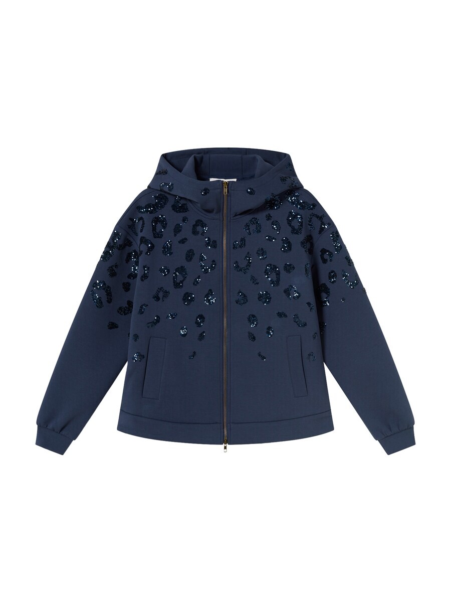 

Толстовка с капюшоном на молнии Lola Casademunt Zip-Up Hoodie, морской синий
