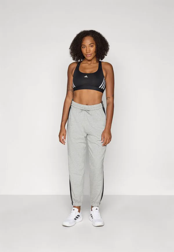 Основные характеристики: свободные брюки в 3 полоски, спортивные штаны. Adidas Sportswear, Grey/Black — фото 2