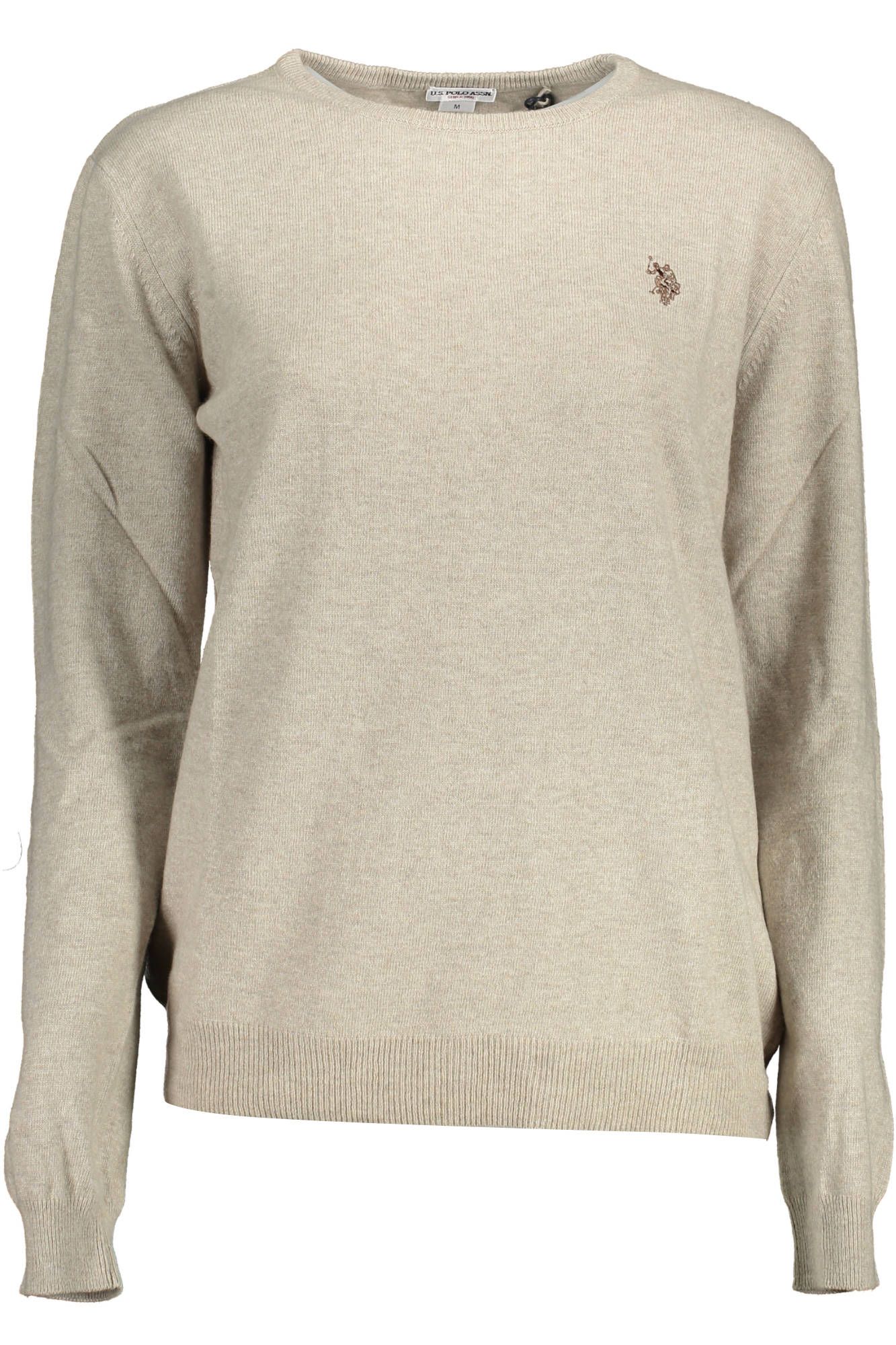 

Бежевый шерстяной женский свитер U.S. Polo Assn.