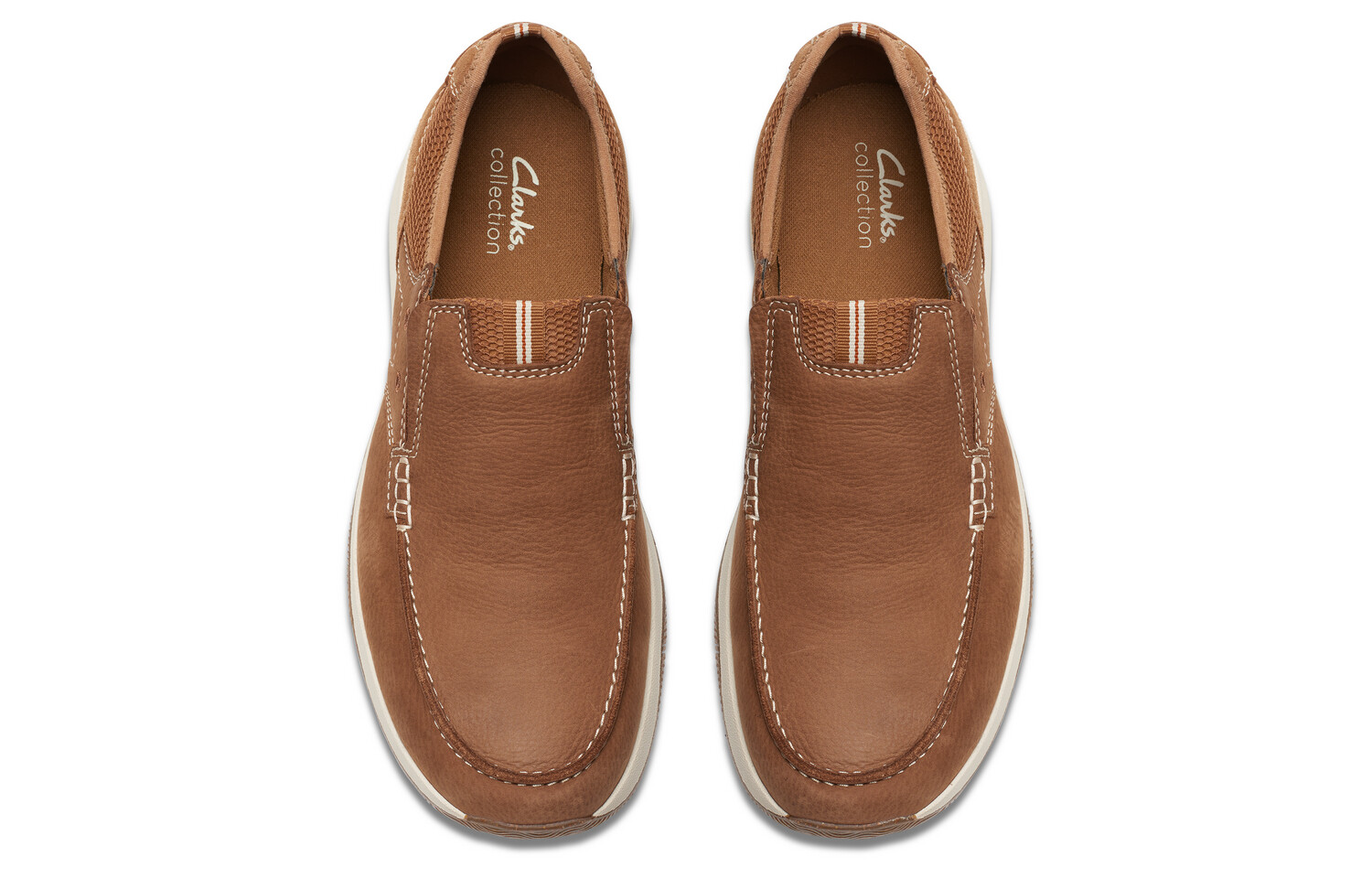 Лоферы мужские светло-коричневые Clarks — фото 4