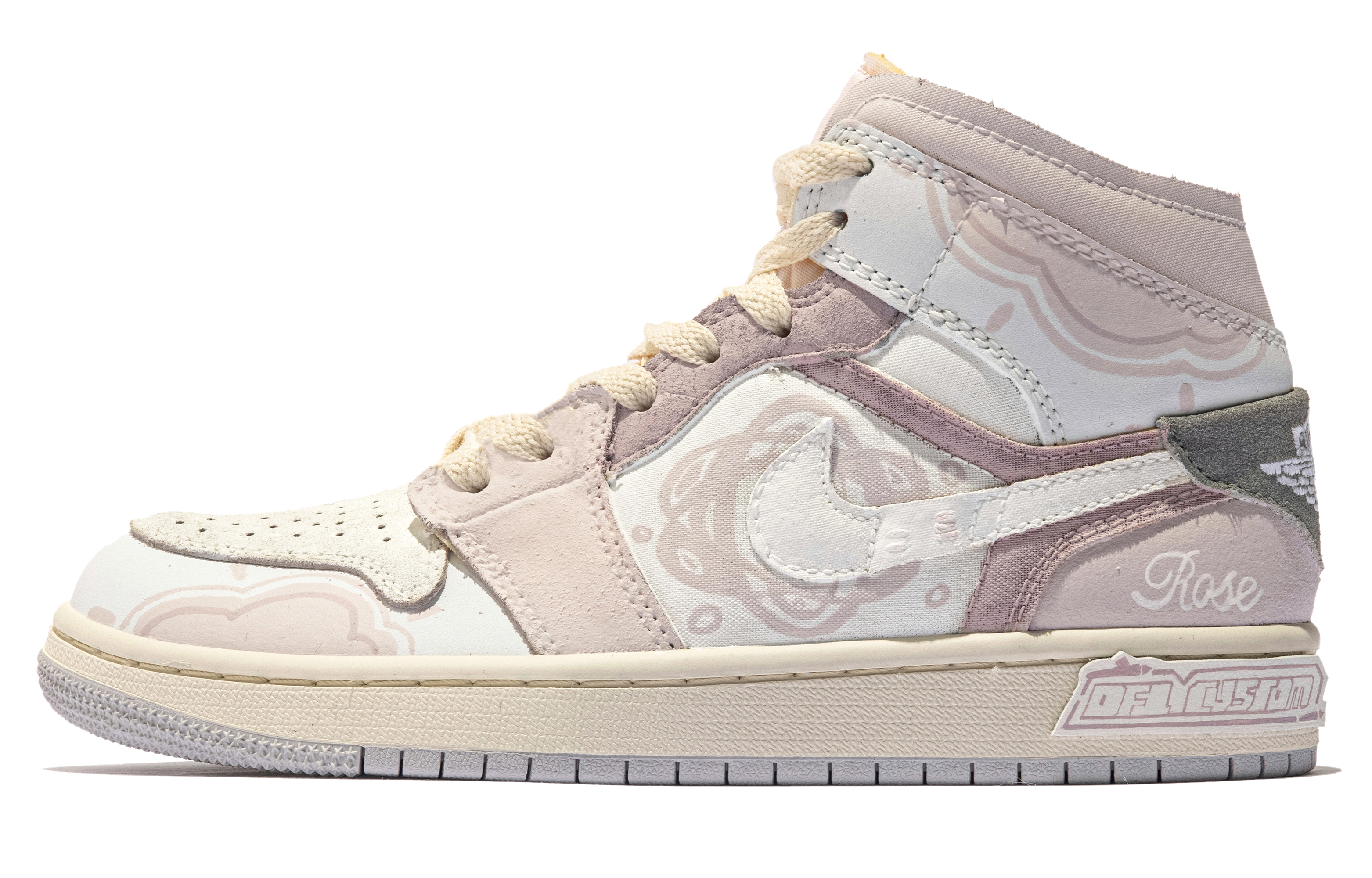 

Кроссовки Jordan Air Jordan 1 Vintage Basketball Women, бежевый, Фиолетовый, Кроссовки Jordan Air Jordan 1 Vintage Basketball Women, бежевый