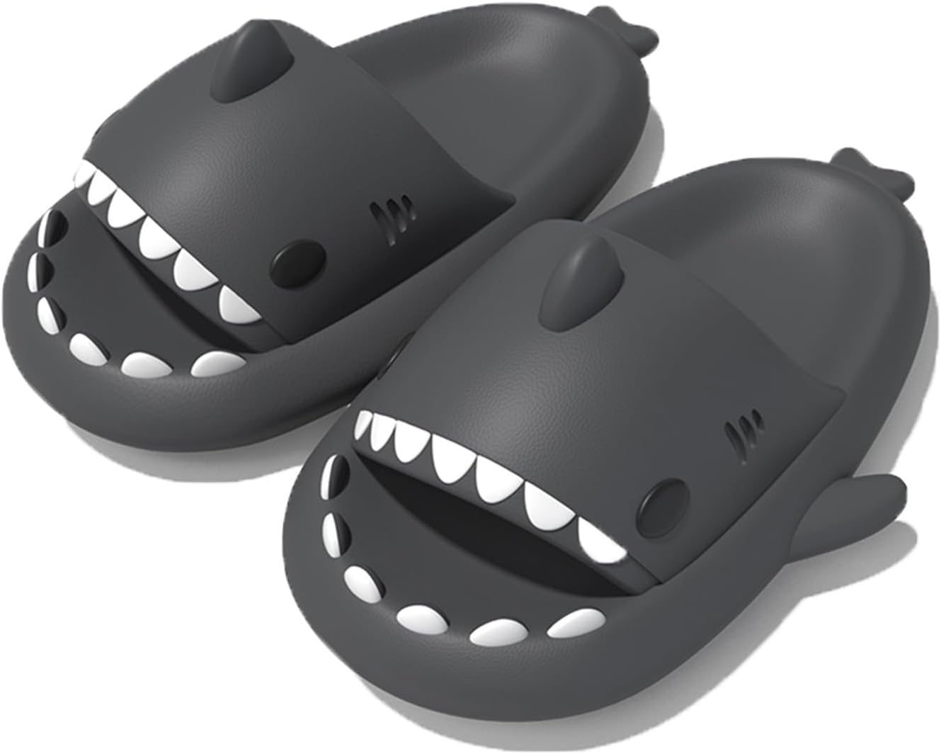 

Тапочки Zureto Shark Cloud, милые тапочки с рисунком акулы для дома и улицы для женщин и мужчин, черный