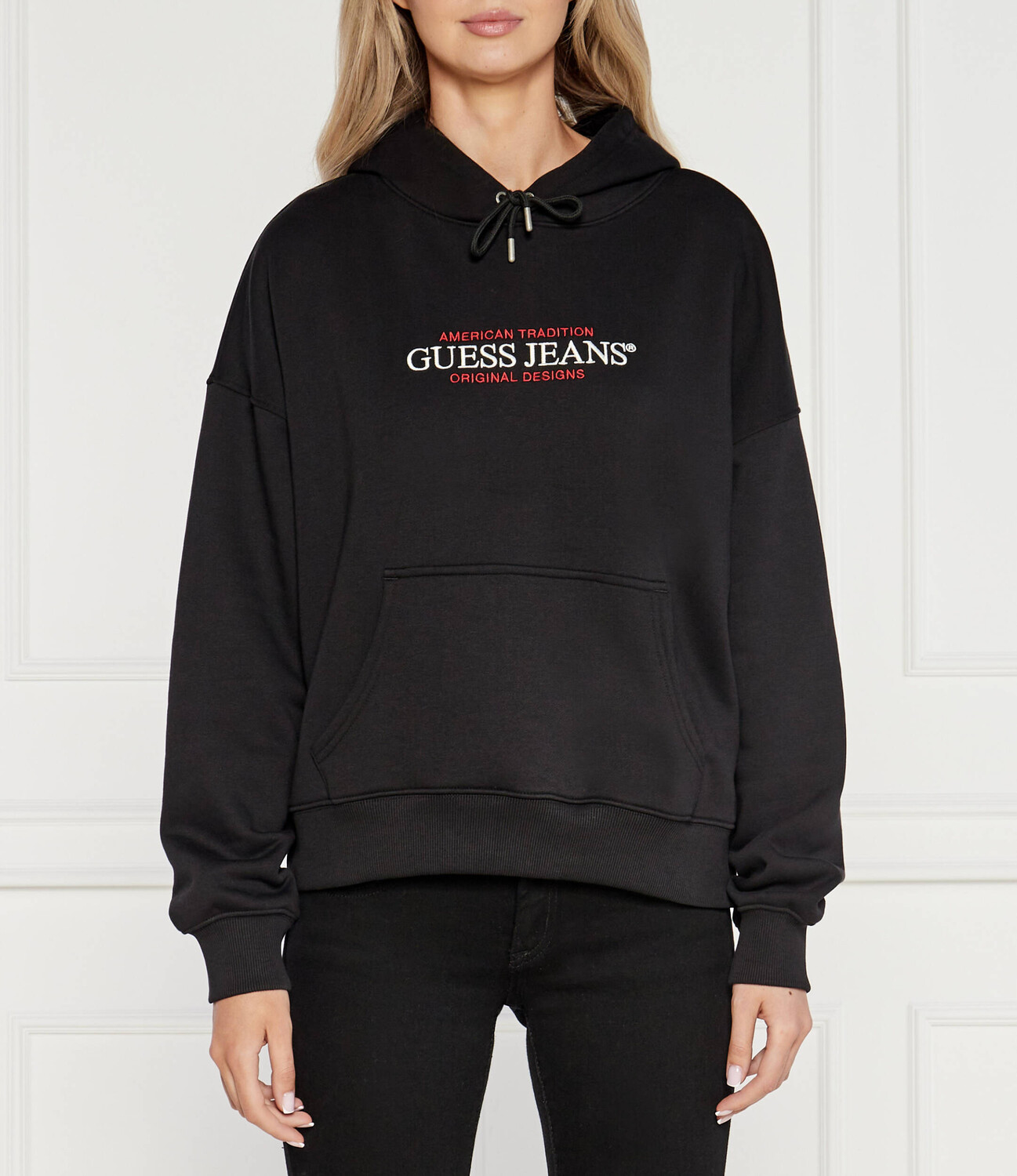 

Толстовка Guess Jeans Oversize fit, черный