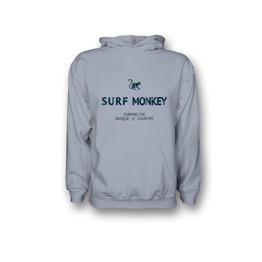 

SURF MONKEY Толстовка с капюшоном / Мужская/Женская - Органический хлопок (Спокойный синий)