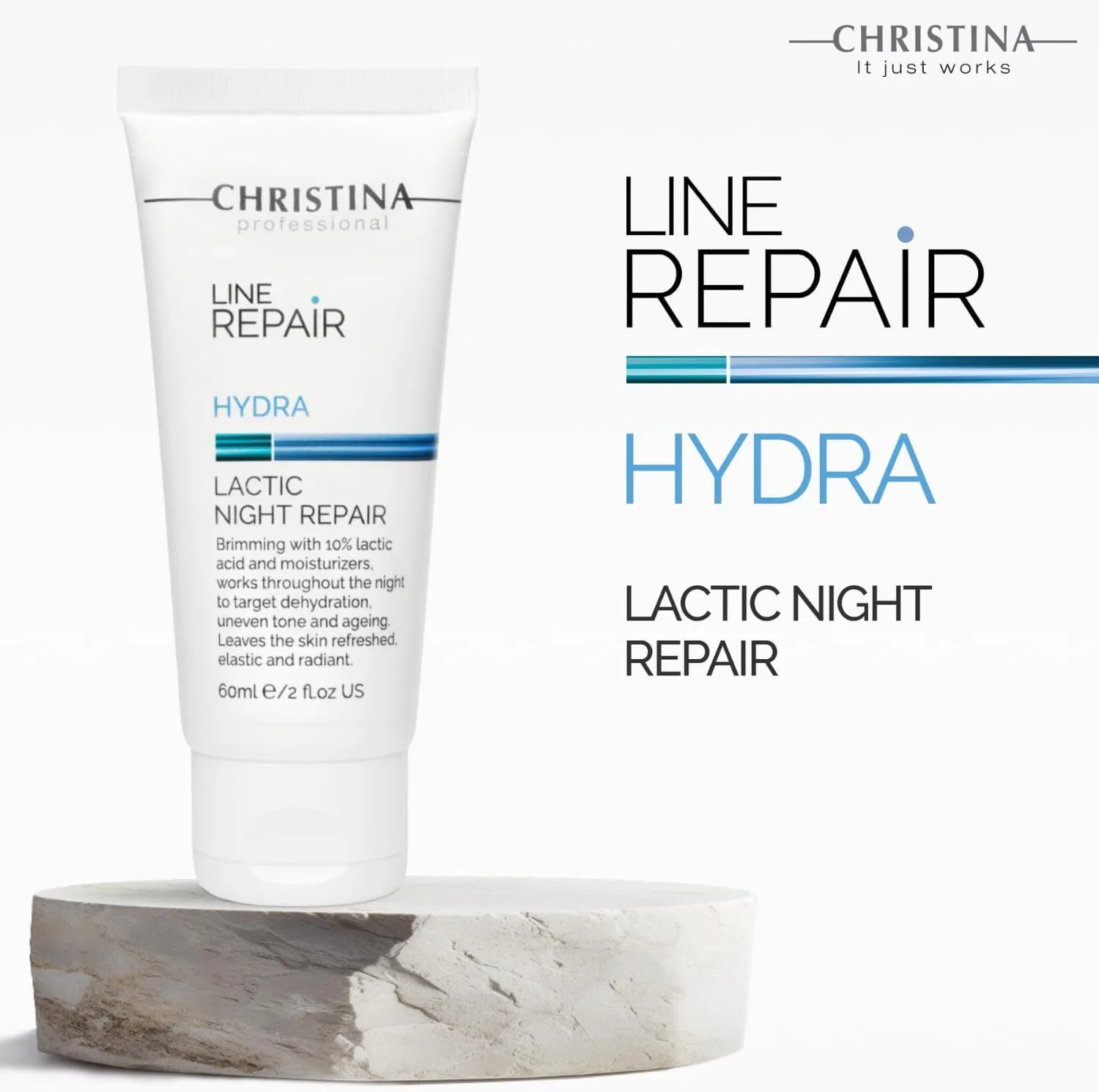 Крем для лица Christina — Дневной Lactic Night Repair увлажняющий, 60 мл — фото 4