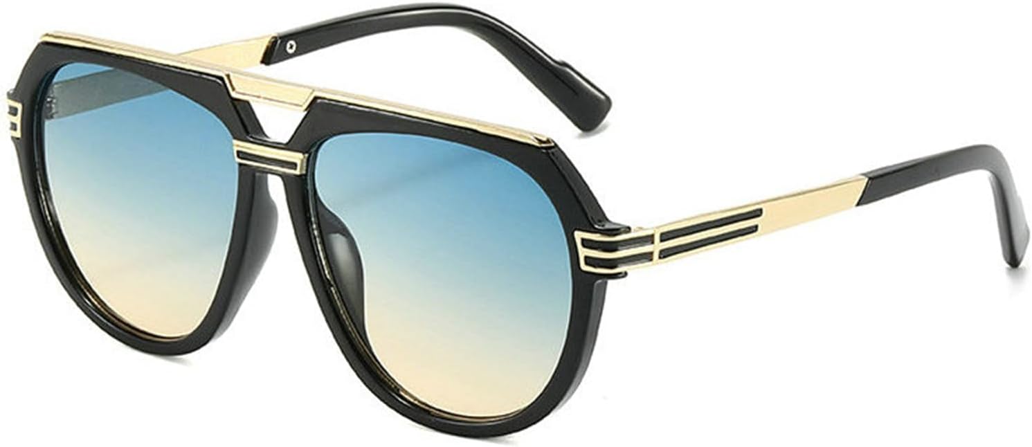 

Мужские солнцезащитные очки в стиле ретро с квадратным градиентом, модные и роскошные женские очки с заклепками, трендовые темно-синие очки-пилот с защитой от УФ-излучения UV400 helena, C4