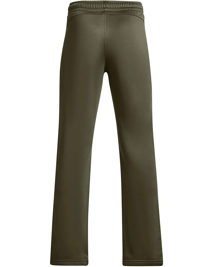 Брюки Under Armour Kids Fleece Pants (Big Kids), Marine OD Green/Black — фото 2